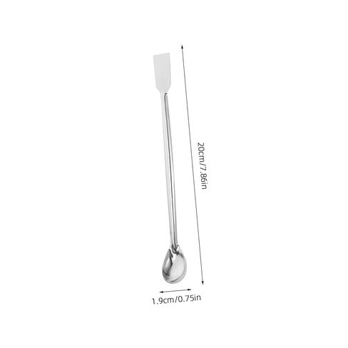 12pcs Stainless Steel Lab Spatula Sampling Spoons Square Head Multipurpose Reagent Spoon for Laboratory Classroom Kitchen and Home Use in Saudi Arabia