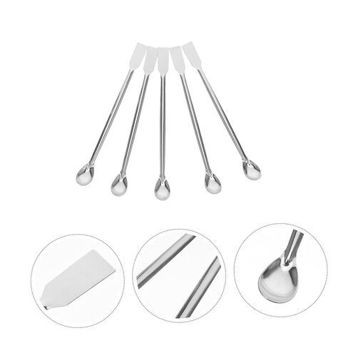 12pcs Stainless Steel Lab Spatula Sampling Spoons Square Head Multipurpose Reagent Spoon for Laboratory Classroom Kitchen and Home Use in Saudi Arabia