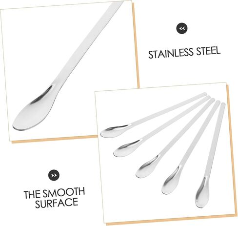24pcs Stainless Steel Lab Sampling Spoons Metal Stirring Paddle Lightweight Reusable Spatulas for Laboratory and Home Use in Saudi Arabia