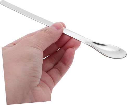24pcs Stainless Steel Lab Sampling Spoons Metal Stirring Paddle Lightweight Reusable Spatulas for Laboratory and Home Use in Saudi Arabia