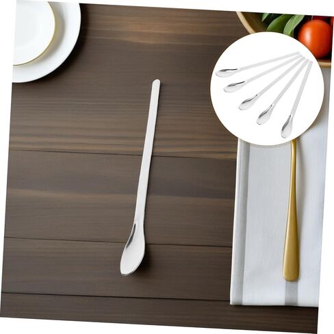 24pcs Stainless Steel Lab Sampling Spoons Metal Stirring Paddle Lightweight Reusable Spatulas for Laboratory and Home Use in Saudi Arabia
