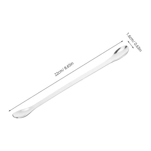 12pcs Stainless Steel Lab Mixing Spatulas Double-Ended Sampling Spoons Ergonomic Design Spoon Spatula for Laboratory Stirring and Measuring in Saudi Arabia