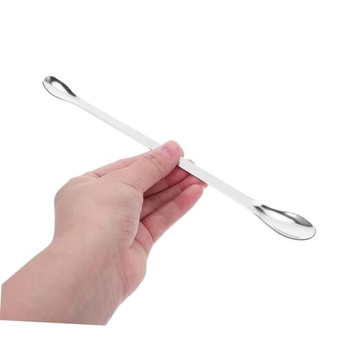 12pcs Stainless Steel Lab Mixing Spatulas Double-Ended Sampling Spoons Ergonomic Design Spoon Spatula for Laboratory Stirring and Measuring in Saudi Arabia