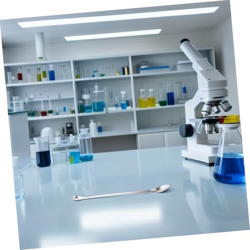 12pcs Stainless Steel Lab Mixing Spatulas Double-Ended Sampling Spoons Ergonomic Design Spoon Spatula for Laboratory Stirring and Measuring in Saudi Arabia
