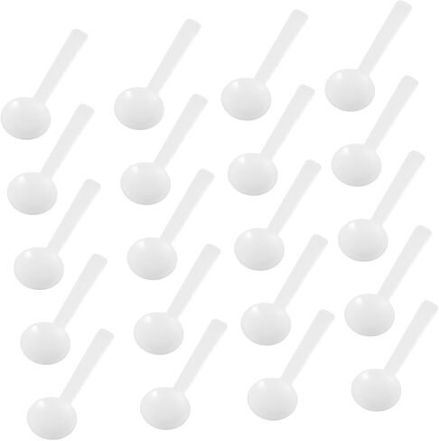 100Pcs Plastic Micro Scoop Measuring Spoons Disposable Tiny Lab Spoons for Powder Medicine and Cosmetics Ergonomic Compact Easy to Clean in Saudi Arabia
