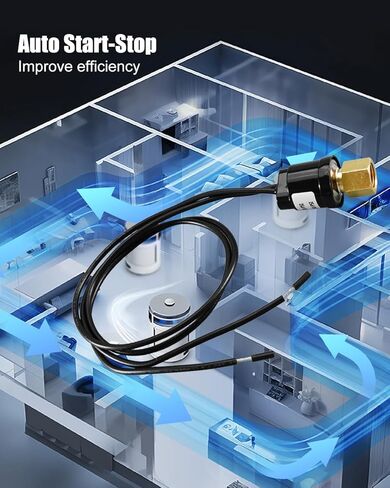 Dual Pressure Control Switch Replace SHP450250 Compatible with Compressors and High-Pressure Systems, A/C Pressure Sensor Switch for Most HVAC Freezer Cold Storage Systems Open 450 PSI, Close 250 PSI in Saudi Arabia