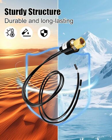Dual Pressure Control Switch Replace SHP450250 Compatible with Compressors and High-Pressure Systems, A/C Pressure Sensor Switch for Most HVAC Freezer Cold Storage Systems Open 450 PSI, Close 250 PSI in Saudi Arabia