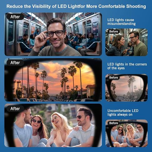 [4 عبوات] أغطية حجب ضوء LED قابلة للتعديل لـ Ray-Ban Meta Wayfarer، Skyler، بطانة الرأس (الجيل 2)، نظارات Oakley Meta، سهلة حجب ضوء LED عند التسجيل، الاستخدام ليلاً ونهارًا، حماية الخصوصية (4) in Kuwait