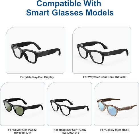 [4 عبوات] أغطية حجب ضوء LED قابلة للتعديل لـ Ray-Ban Meta Wayfarer، Skyler، بطانة الرأس (الجيل 2)، نظارات Oakley Meta، سهلة حجب ضوء LED عند التسجيل، الاستخدام ليلاً ونهارًا، حماية الخصوصية (4) in Kuwait