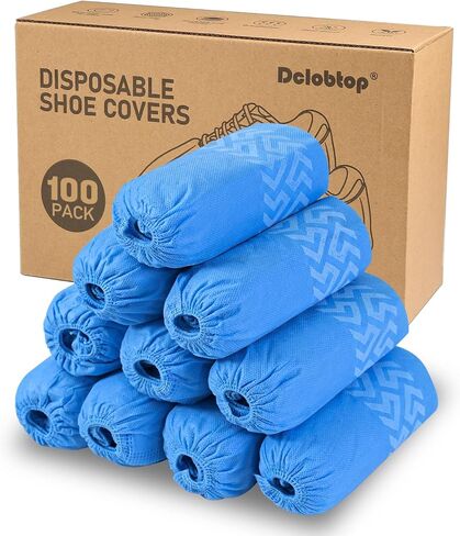 100 قطعة من أغطية الأحذية مقاس كبير جدًا، للاستعمال مرة واحدة، غير قابلة للانزلاق، أغطية أحذية للاستخدام الداخلي قابلة لإعادة الاستخدام، مقاومة للانزلاق، متينة، قابلة للتنفس، غير منسوجة لأغطية الأحذية، قابلة للتمدد تناسب ما يصل إلى 13 رجلًا أمريكيًا، أسود in Kuwait