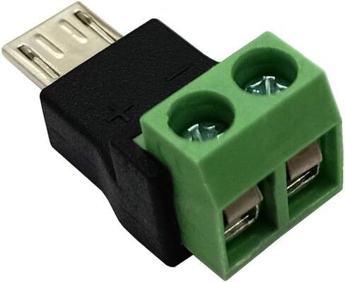 Qaoquda 3Pack Micro USB 5 Pin Male to 2 Pin Screw Terminal Solderless Bolt Screw Terminals Converter Charging Adapter in Saudi Arabia