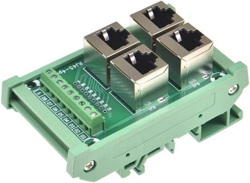 RJ45 8P8C DIN Rail Mount Ethernet Connector Distribution Breakout Board, One Way RJ45 Vertical Jack Terminal Block Connector in Saudi Arabia