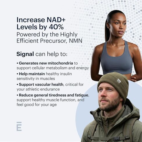 مكمل ELYSIUM Signal NMN - ثبت سريريًا أنه يدعم إنتاج NAD+، ووظيفة الميتوكوندريا والصحة الأيضية - أحادي نيوكليوتيد النيكوتيناميد ومجمع التنشيط SIRT3 - كمية تكفي لمدة 30 يومًا in Kuwait