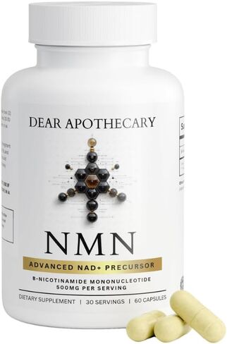 NMN 500 ملغ - مكمل نيكوتيناميد أحادي النوكليوتيد NAD+، 60 كبسولة، 30 وجبة، نباتي، غير معدّل وراثيًا، خالي من الغلوتين، صنع في الولايات المتحدة الأمريكية in Kuwait