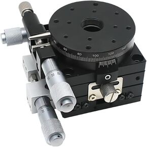 مرحلة تحديد المواقع الدوارة بمحرك XYR 80 مم LSP80-L ميكرومتر منصة التشذيب اليدوية طاولة الترجمة طاولة دوارة عبر السكك الحديدية طاولة منزلقة عالية الدقة in Kuwait