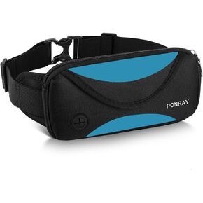 حزام خصر للجري، مقاوم للماء، حامل هاتف للعدائين، حقيبة فاني للرجال والنساء، الجري والركض والمشي لمسافات طويلة وتمارين اللياقة البدنية iPhone Xs Max 8 7 Plus، أسود-أزرق in Kuwait