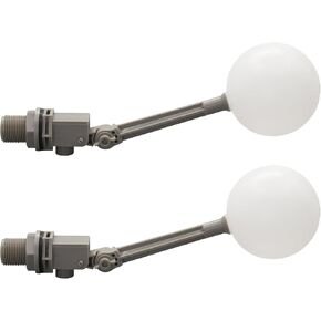 2PCS 3/4 Float Valve for Water Tank Plastic Water Grey Float Valve with Adjustable Arm Automatic Fill for Water Tank Pond, Livestock Waterer in Kuwait
