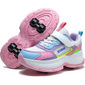 أحذية تزلج HSQ بعجلات قابلة للفصل للفتيات والأولاد والأطفال، هدايا ممتعة in Kuwait