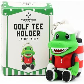 Gator Caddy Golf Tee Holder, Includes 8 Golf Tees, Fun Golf Accessories for Men and Women, Stylish Golf Bag Accessory and Golf Gift in Saudi Arabia