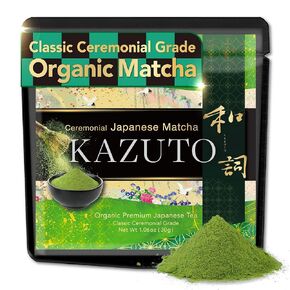 Kazuto Imperial Ceremonial Grade Matcha Green Tea Powder - Premium First Harvest Single Origin USDA Organic Gluten-Free Vegan, 100% Pure Unsweetened No Additives from Shizuoka 1.06oz in Saudi Arabia