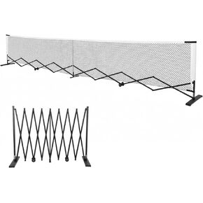 مجموعة شبكة محمولة قابلة للسحب بطول 22 قدمًا مع إطار معدني ثابت، تجميع مجاني وحقيبة حمل للعب التنافسي والترفيهي in Kuwait