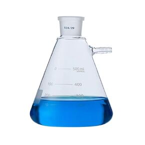 1PCS 50ml to 2000ml Glass Vacuum Grinding Mouth Filtration Suction Flask Laboratory Filter Bottle(500ml caliber19) in Kuwait