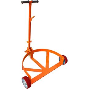 55 Gallon Drum Dolly Heavy Duty, 1200 lbs Capacity Barrel Cart with Adjustable Handle & Locking Caster, Low Profile Steel Drum Truck for Industrial, Warehouse, Workshop Use-Orange in Kuwait