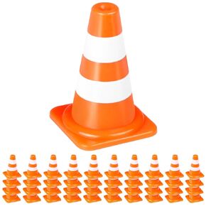 Alyoen 6Pcs 1" Mini Traffic Cones Small Tiny Toy for Kids, Miniature Orange Traffic Building Block Cone & Pretend Play Street Sign, Christmas Toy Cones in Kuwait