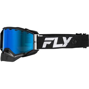 نظارات Fly Racing Zone Pro للكبار (أزرق/أبيض/Hi-Vis مع عدسة دخان برتقالية) in Kuwait