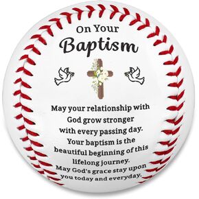 Baptism Gifts for Boys Girls Baseball Lovers - Catholic First Communion Gifts for Boys, Religious Christian Sport Present for Men Teens, Faith Stuff for Christening, Baptism Present for Men Women in Kuwait