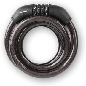 قفل كابل للدراجة من كويكسيت بطول 6 أقدام، 4 أرقام، قطر 5/8 بوصة، أمان للدراجة والخارجية، حزمة واحدة، فضي in Kuwait