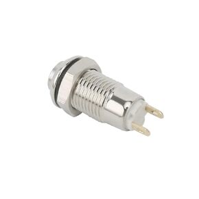fengpeng 8MM 10MM 12MM 16MM Metal Button Switch Self Lock High Head 1 Normally Open Waterproof(No Light,12MM_MOMENTARY SELF-Reset_3-6V) in Kuwait