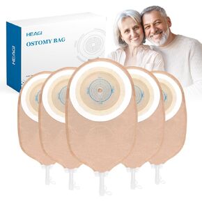 30 PCS Urostomy Bag, One-Piece Drainable Urostomy Supplies with Measure Card for Colostomy Ileostomy Stoma Care, Cut-to-Fit, 45 mm Max in Kuwait