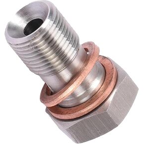 متري الفولاذ المقاوم للصدأ مسمار بانجو واحد، M10 × 1.0 محول تركيب الفرامل عرافة السيارة متري، المضادة للانزلاق ومضادة للكسر خط الفرامل توربو البانجو المناسب مع غسالة، يناسب معظم السيارات والدراجات النارية in Kuwait