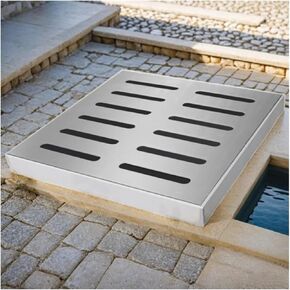 Stainless Steel Outdoor Drain Grate, 60x60x3CM Channel Drain Cover for Yard, Driveway & Walkways - Durable Shower & Landscape Well Cover in Kuwait