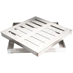 Durable Stainless Steel Drain Grate - Square Sewer Grid for Rainwater Collection, Corrosion-Resistant Well Cover, Heavy-Duty Design for Long-Lasting Use in Kuwait