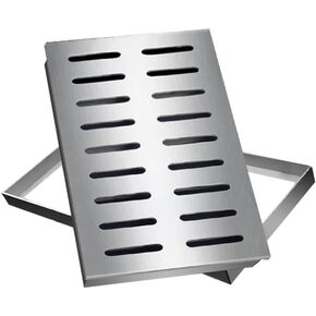Heavy-Duty Rust-Resistant Stainless Steel Drain Grate & Frame - Outdoor Metal Sewer Cover, Rectangle Drainage Grate for Yard, Garage, Concrete Well (30x30x3cm) in Kuwait