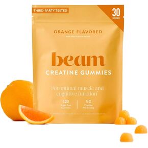 Beam Creatine Gummies – Creatine Monohydrate Gummies with 5g Creatine, Sugar Free, Muscle Strength & Workout Recovery Support, Creatine Gummies for Women and Men, Orange Flavor, Vegan, 30 Servings in Kuwait