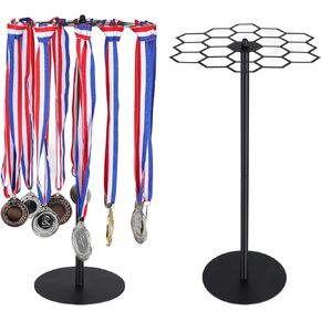 Rotating Medal Hanger Display Stand, Tabletop Medal Holder Rack for Sports Awards, Adjustable Metal Rack for Running Basketball Gymnastics Soccer Marathon Medals, Showcase 45+ Medals in Kuwait