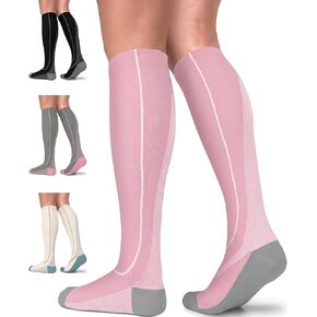 جوارب ضغط ربلة الساق 15-20 مم زئبقي عالية للركبة للنساء والرجال، دعم متدرج للدورة الدموية، للجري، الارتداء اليومي in Kuwait