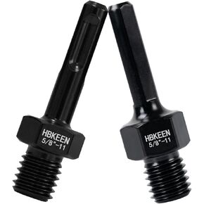 2PCS Core Drill Bit Adapter 5/8"-11 Male Thread to SDS Plus Shank and 3/8" Triangle Shank, Heavy-Duty Converter for Diamond Core Bits, Fits Rotary Hammer Drills, Concrete & Masonry Drilling in Kuwait