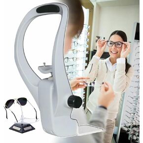 مسند الذقن ودعم الجبهة لقياس البصر - دعامة قابلة للتعديل مقاس 46×25 سم، ملحق مريح لفحص العين، متوافق مع أجهزة قياس الانكسار التلقائية- in Kuwait