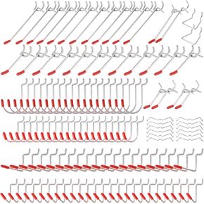 204 خطاف لوح ربط للتعليق - ملحقات وشماعات لوحة ربط 1/6 و1/8 بوصة - مثالية للمرآب وورش العمل وتخزين الأدوات in Kuwait