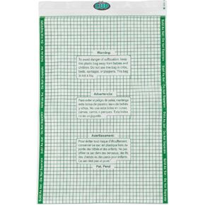 أكياس بولي ويكيت من باي ذا كوب مع خطوط شبكية لحجب الباركود، 16 × 22، 1.5 مل، عبوة من 75 - تحذير من الاختناق ولاصق دائم in Kuwait