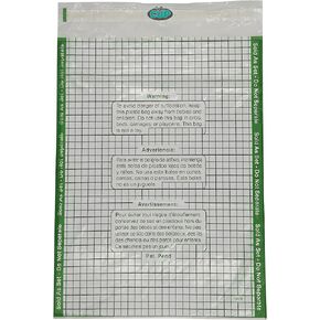 أكياس بولي ويكيت من باي ذا كوب مع خطوط شبكية لحجب الباركود، 12 × 16، 1.5 مل، عبوة من 1200 - تحذير من الاختناق ولاصق دائم in Kuwait