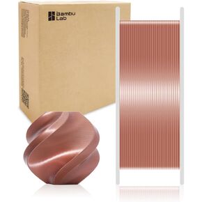 Bamboo Original PLA Silk+ Filament Glossy Silk Texture, Shiny, Stronger Interlayer Bonding for Bambu Lab A1/A1 MINI/X1/X1C/P1P/P1S/AMS. 1.75mm High Speed&Easy Printing with RFID 1KG (Gold 13405) in Kuwait