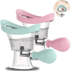 2Pack Portable Eye Wash Cup, Bath Kit Care Silicone Air Pressure Cleaning Cup Washer Cleaner Kit Soothing Tired Eyes Effective Relief Dust Makeup Irritants in Kuwait