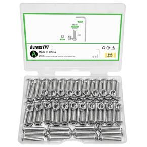 120 قطعة M5 × 16 مم براغي غطاء رأس مقبس الرأس، 304 من الفولاذ المقاوم للصدأ 18-8، طلاء زنك أسود، ملولب بالكامل، مع محرك مفتاح ربط ألين سداسي، للأثاث، مضخة المياه، تركيبات الإضاءة in Kuwait