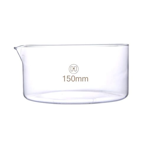 150mm Glass Crystallizing Dish Height=75mm Heavy Wall Lab Glassware in Saudi Arabia