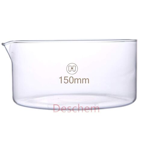 150mm Glass Crystallizing Dish Height=75mm Heavy Wall Lab Glassware in Saudi Arabia